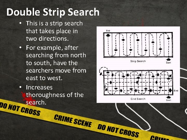 Double Strip Search • This is a strip search that takes place in two