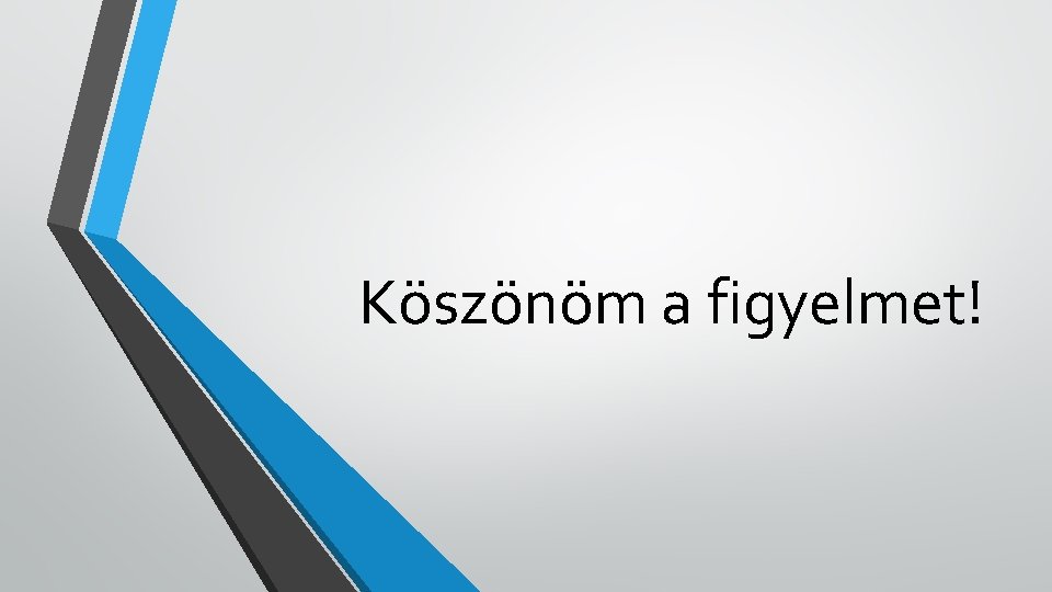 Köszönöm a figyelmet! 