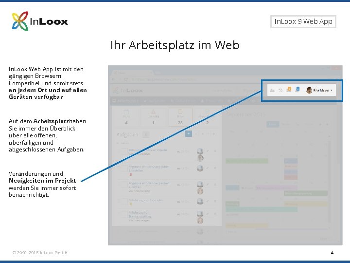 Seite 4 In. Loox 9 Web App Ihr Arbeitsplatz im Web In. Loox Web