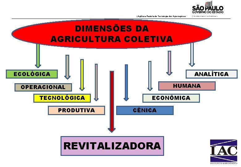 | Agência Paulista de Tecnologia dos Agronegócios DIMENSÕES DA AGRICULTURA COLETIVA ECOLÓGICA ANALÍTICA HUMANA