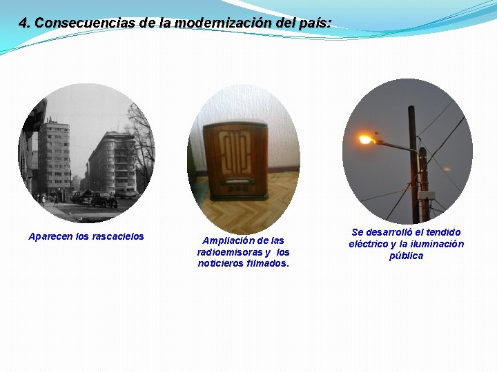 4. Consecuencias de la modernización del país: Aparecen los rascacielos Ampliación de las radioemisoras