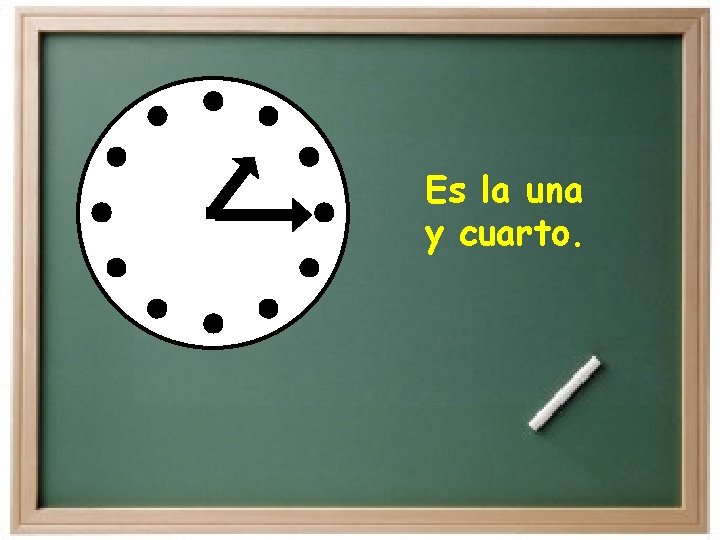 Es la una y cuarto. Es la una y cuarto.