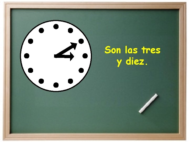 Son las tres y diez. Son las tres y diez.