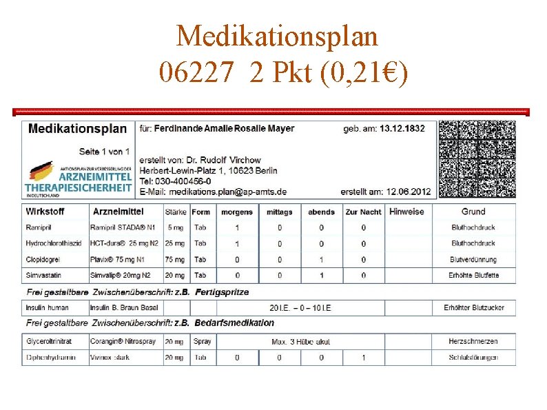 Medikationsplan 06227 2 Pkt (0, 21€) 