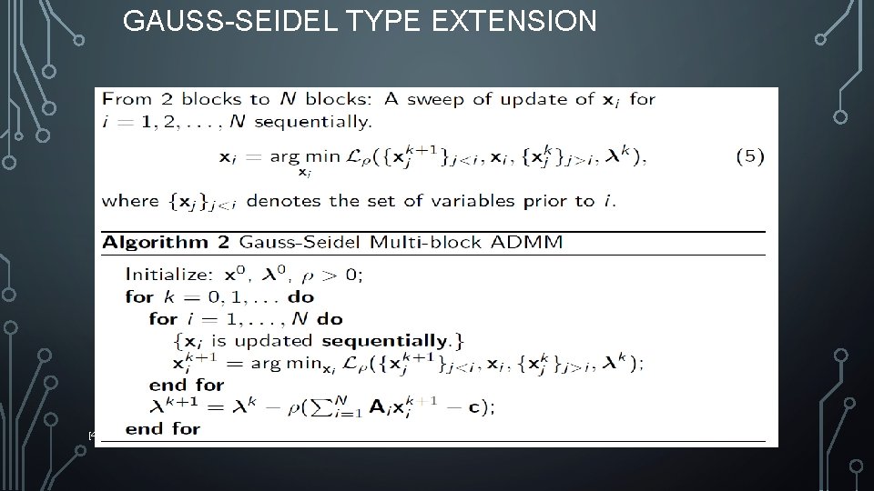 GAUSS-SEIDEL TYPE EXTENSION [41] 