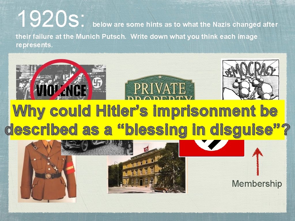 1920 s: below are some hints as to what the Nazis changed after their