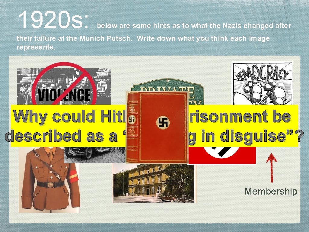 1920 s: below are some hints as to what the Nazis changed after their