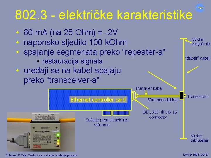 802. 3 - električke karakteristike • 80 m. A (na 25 Ohm) = -2