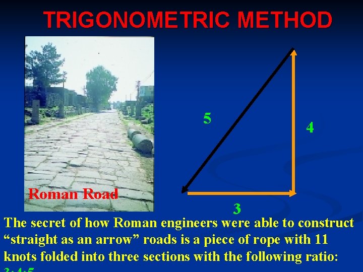 TRIGONOMETRIC METHOD 5 Roman Road 4 3 The secret of how Roman engineers were
