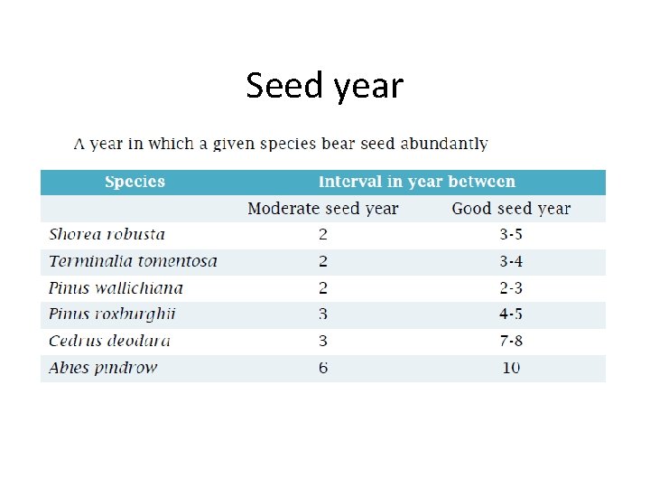 Seed year 