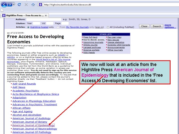 We now will look at an article from the ` High. Wire Press American