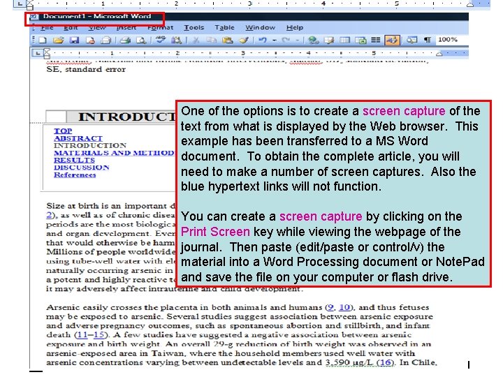 One of the options is to create a screen capture of the text from