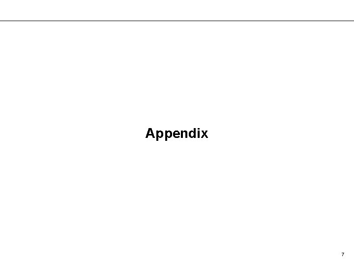 Appendix 7 