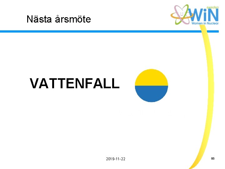 Nästa årsmöte VATTENFALL 2019 -11 -22 66 