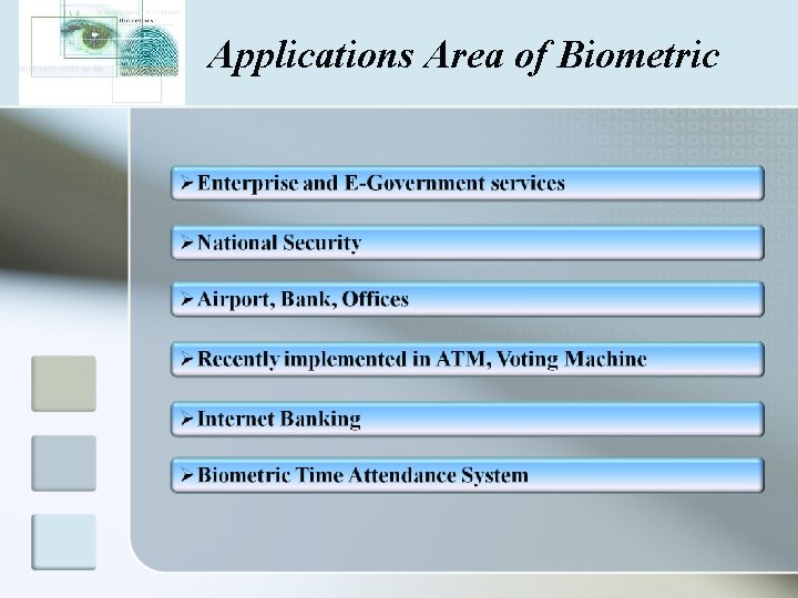 Applications Area of Biometric 