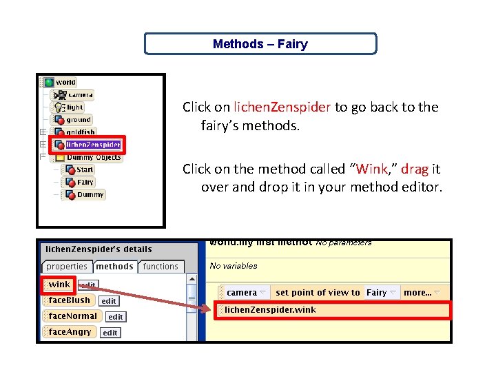 Methods – Fairy Click on lichen. Zenspider to go back to the fairy’s methods.