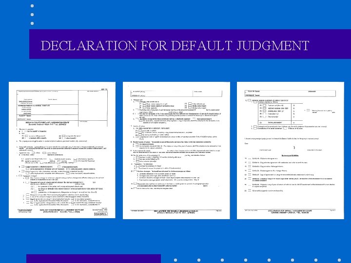 DECLARATION FOR DEFAULT JUDGMENT 