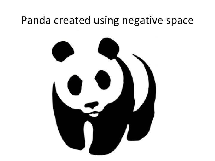 Panda created using negative space 