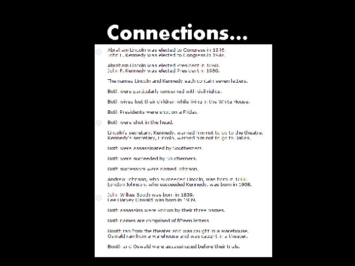 Connections… 