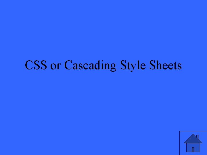 CSS or Cascading Style Sheets 