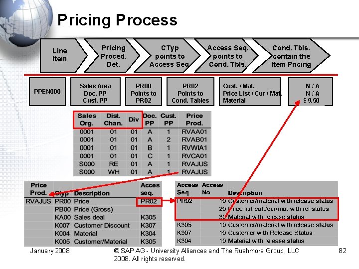 Pricing Process Line Item PPEN 000 January 2008 Pricing Proced. Det. Sales Area Doc.