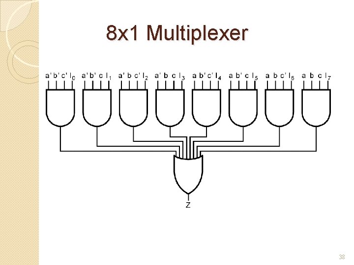 8 x 1 Multiplexer 38 
