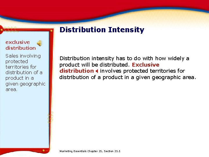 Distribution Intensity exclusive distribution Sales involving protected territories for distribution of a product in