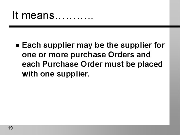 It means………. . n 19 Each supplier may be the supplier for one or