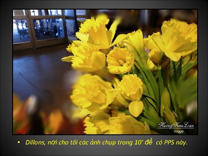 Image • Dillons, nơi cho tôi các ảnh chụp trong 10’ để có PPS