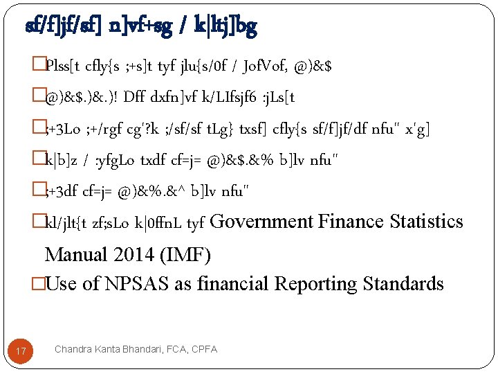 sf/f]jf/sf] n]vf+sg / k|ltj]bg �Plss[t cfly{s ; +s]t tyf jlu{s/0 f / Jof. Vof,