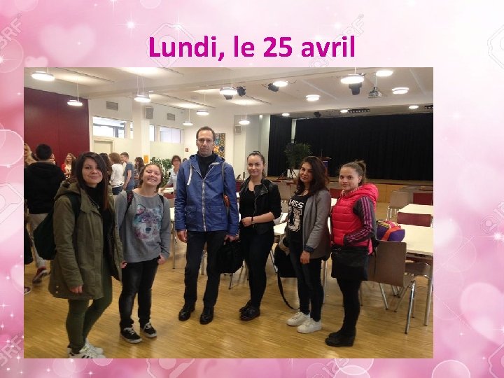 Lundi, le 25 avril accueil des partnaires et cérémonie de bienvenue 