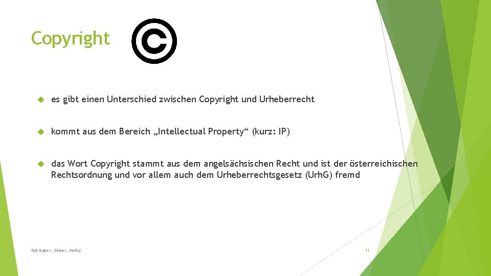 Copyright es gibt einen Unterschied zwischen Copyright und Urheberrecht kommt aus dem Bereich „Intellectual