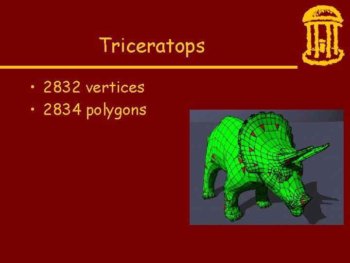 Triceratops • 2832 vertices • 2834 polygons 