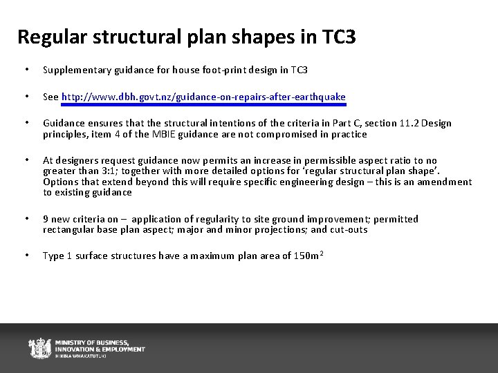 Regular structural plan shapes in TC 3 • Supplementary guidance for house foot-print design