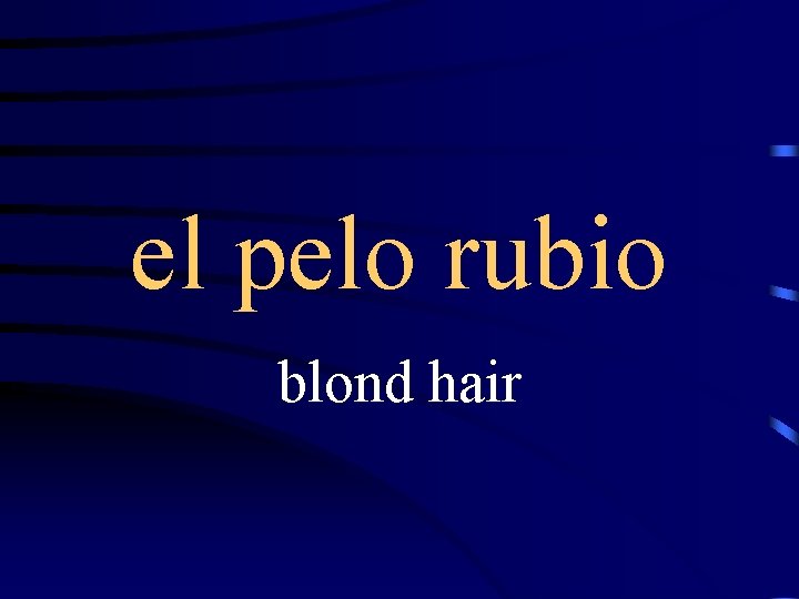 el pelo rubio blond hair 