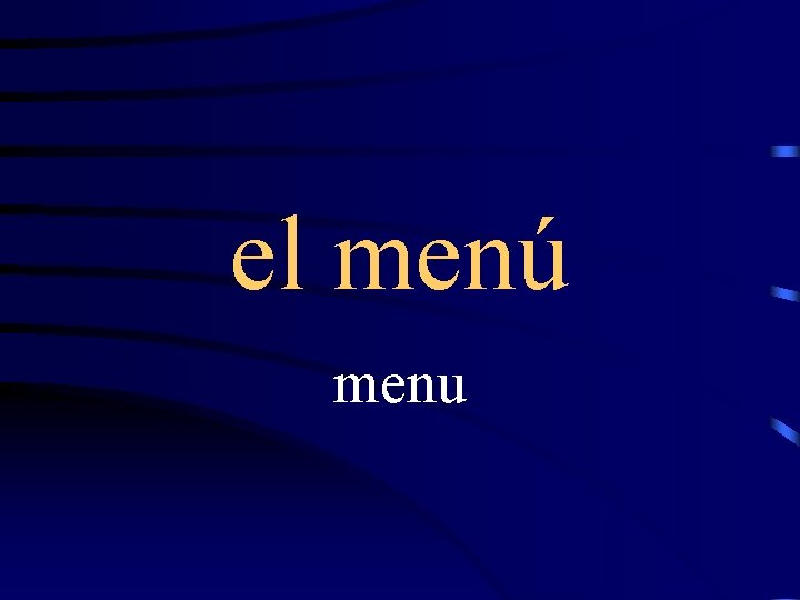 el menú menu 