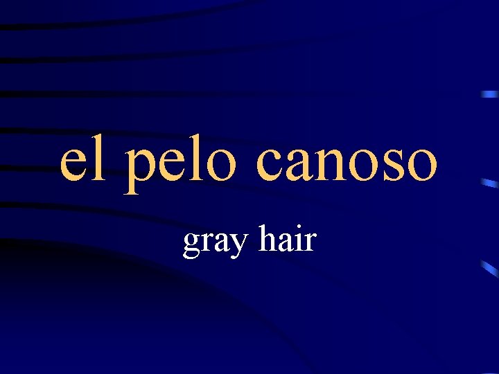 el pelo canoso gray hair 