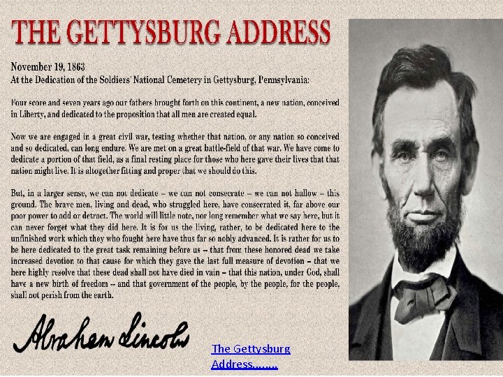 The Gettysburg Address. . . . 