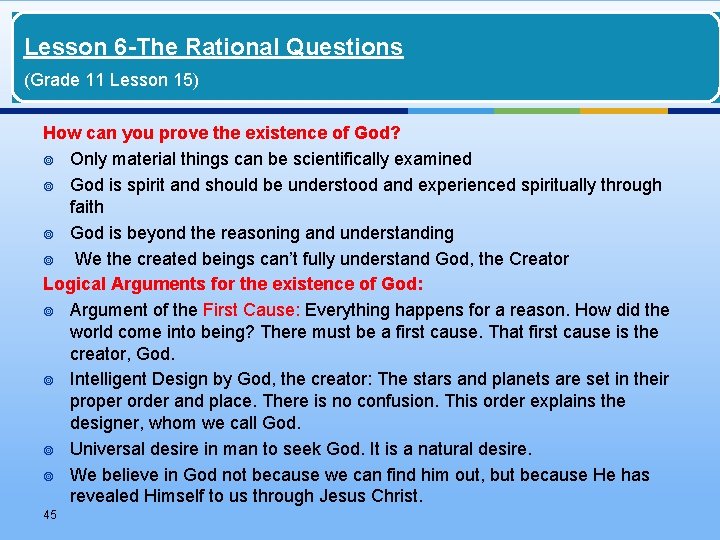 Lesson 6 -The Rational Questions (Grade 11 Lesson 15) How can you prove the