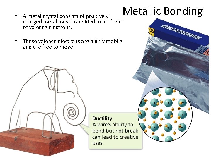 - Bonding in Metals Metallic Bonding • A metal crystal consists of positively charged