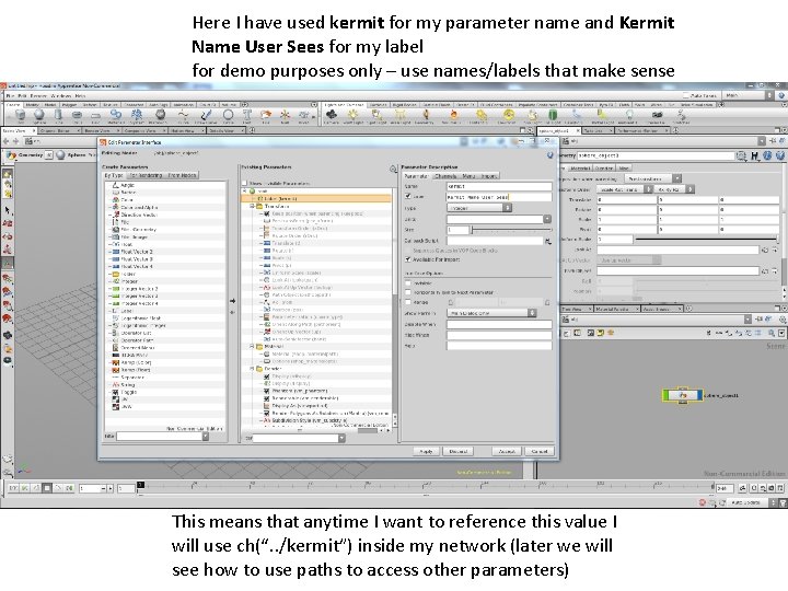 Here I have used kermit for my parameter name and Kermit Name User Sees