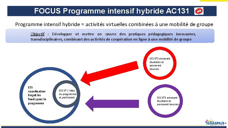 FOCUS Programme intensif hybride AC 131 Programme intensif hybride = activités virtuelles combinées à