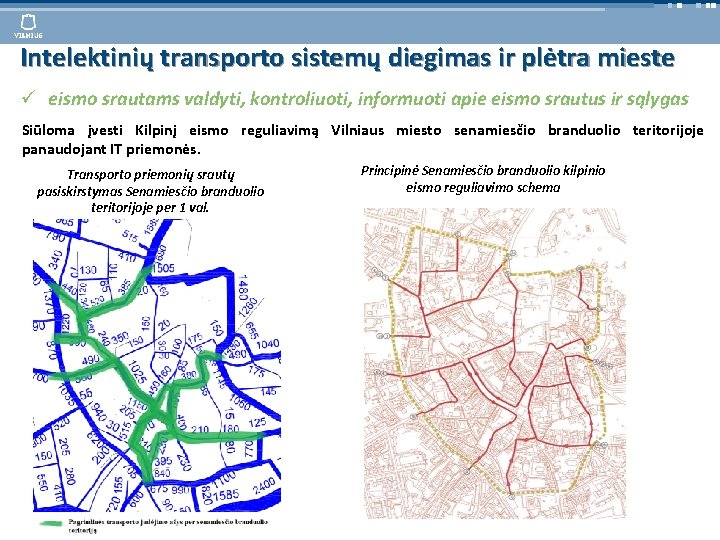 Intelektinių transporto sistemų diegimas ir plėtra mieste eismo srautams valdyti, kontroliuoti, informuoti apie eismo