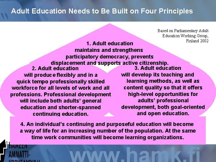 Adult Education Needs to Be Built on Four Principles Based on Parliamentary Adult Education