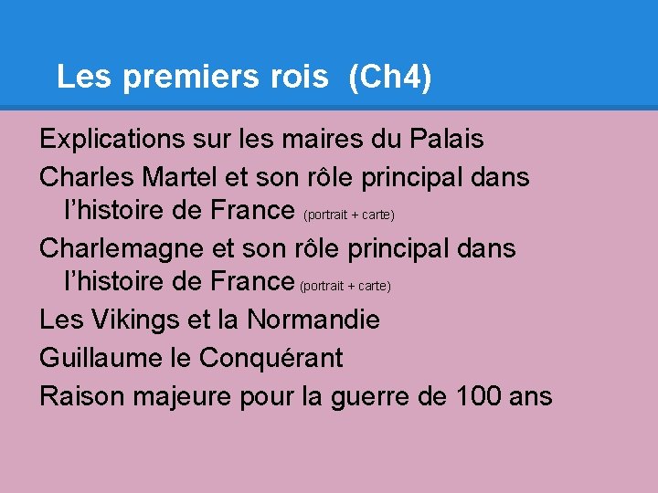 Les premiers rois (Ch 4) Explications sur les maires du Palais Charles Martel et
