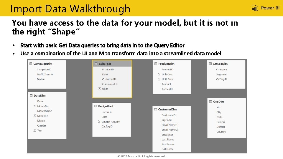Import Data Walkthrough You have access to the data for your model, but it