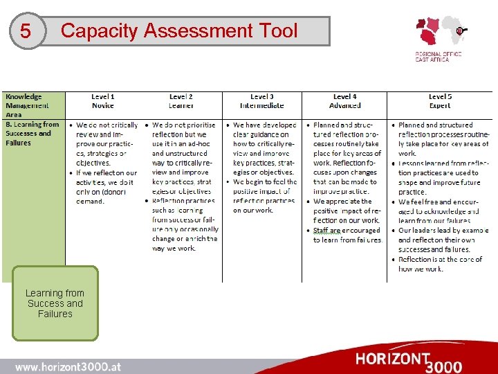 5 Capacity Assessment Tool Learning from Success and Failures 
