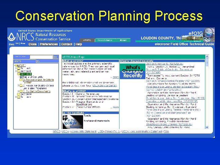 Conservation Planning Process 