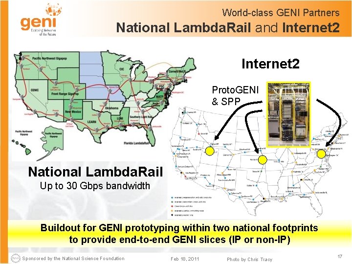 World-class GENI Partners National Lambda. Rail and Internet 2 Proto. GENI & SPP National