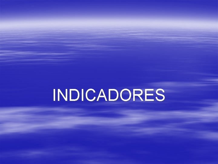INDICADORES 